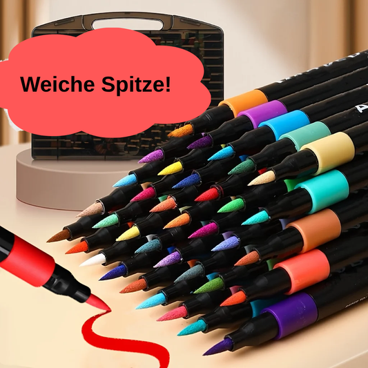 Acryl-Markierungsstifte mit weicher Pinselspitze – ideal für Leinwand, Stein, Holz, Glas, Stoff, Heimwerkerarbeiten