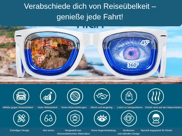 Kiddy Travel Brille – Hightech gegen Schwindel und Übelkeit!