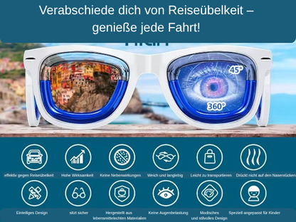 Kiddy Travel Brille – Hightech gegen Schwindel und Übelkeit!