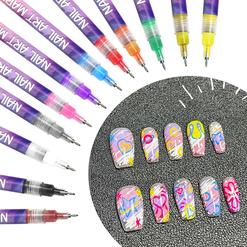 Kreativ Nagel Stift - der Fineliner Nageldesign Stift, der Kinderträume wahr werden lässt.
