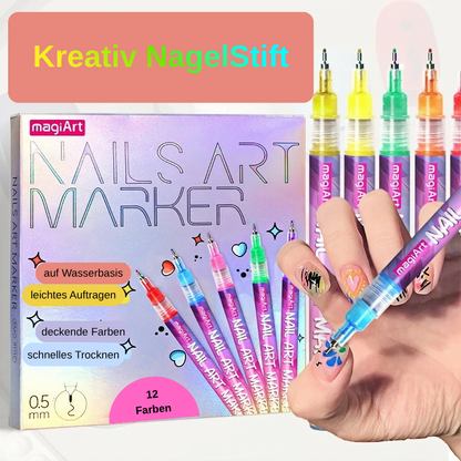 Kreativ Nagel Stift - der Fineliner Nageldesign Stift, der Kinderträume wahr werden lässt.